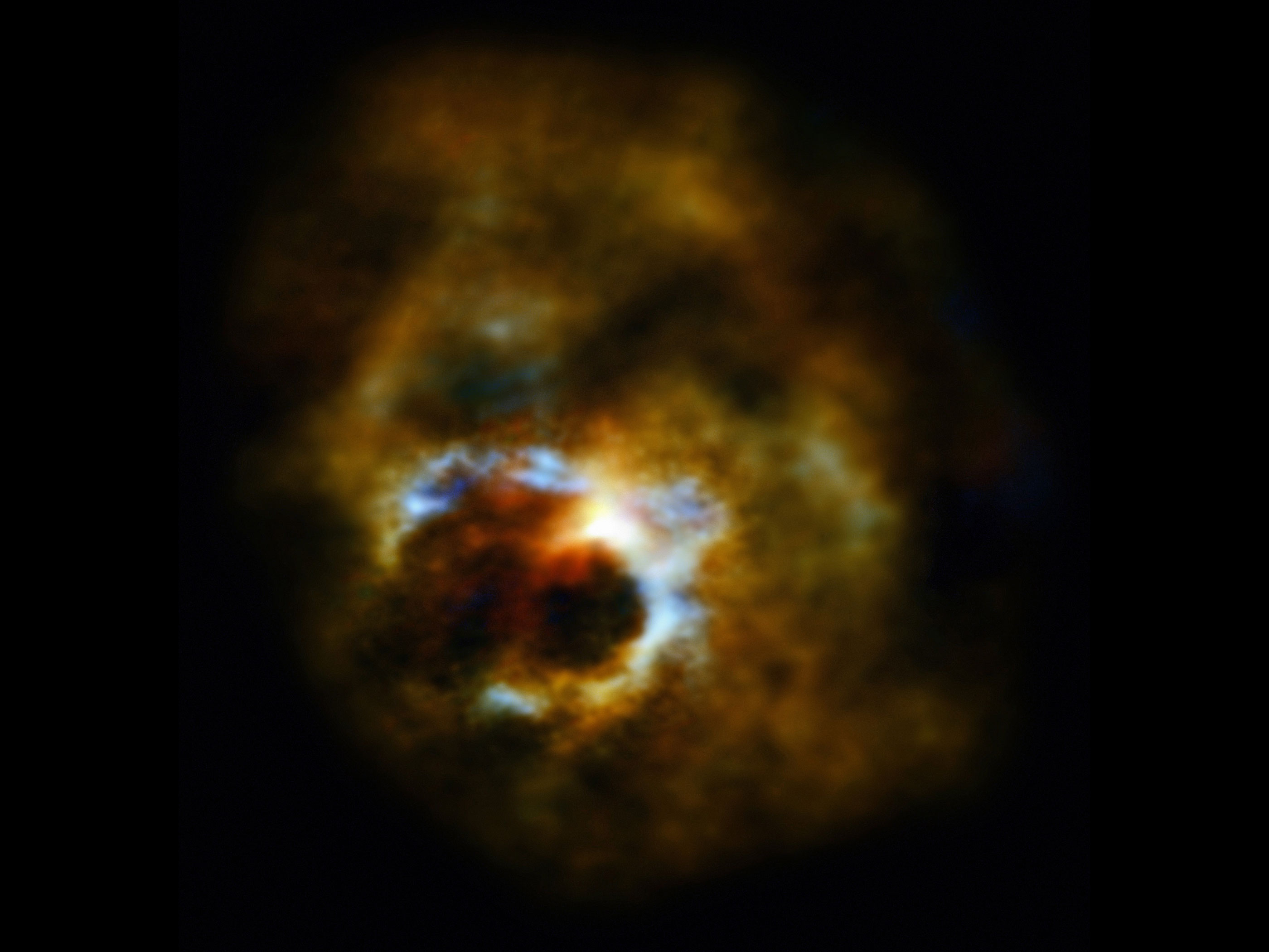 <span style='font-size:16px;position:relative;top:-50px'>[Credit: ESO/S. Ramstedt (Uppsala University, Sweden) & W. Vlemmings (Chalmers University of Technology, Sweden)](https://alma-telescope.jp/news/mt-post_575)</span>